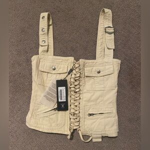 jaded london ecru white cargo corset size UK 4 (S-XS)